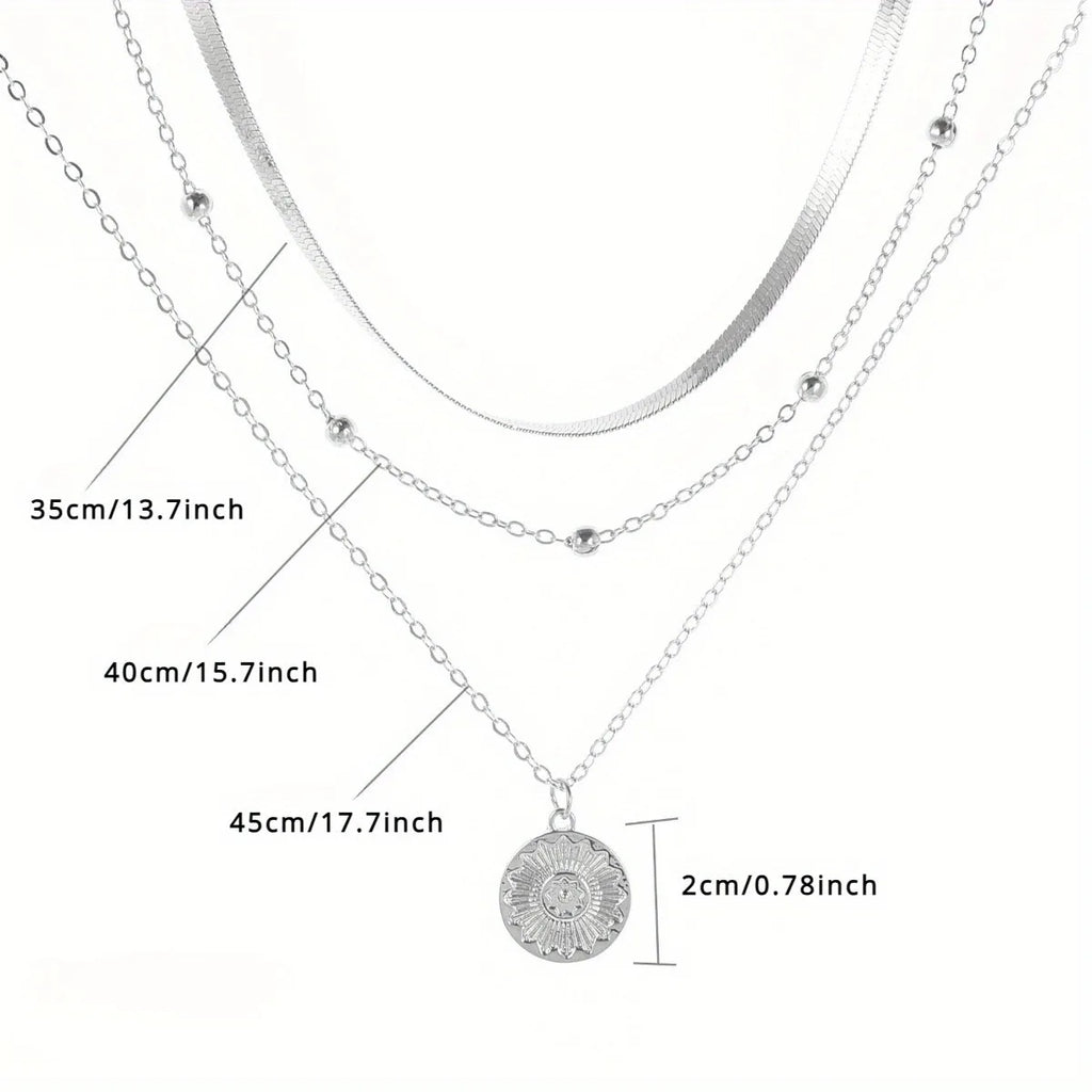 SilverLayer Trio Necklace