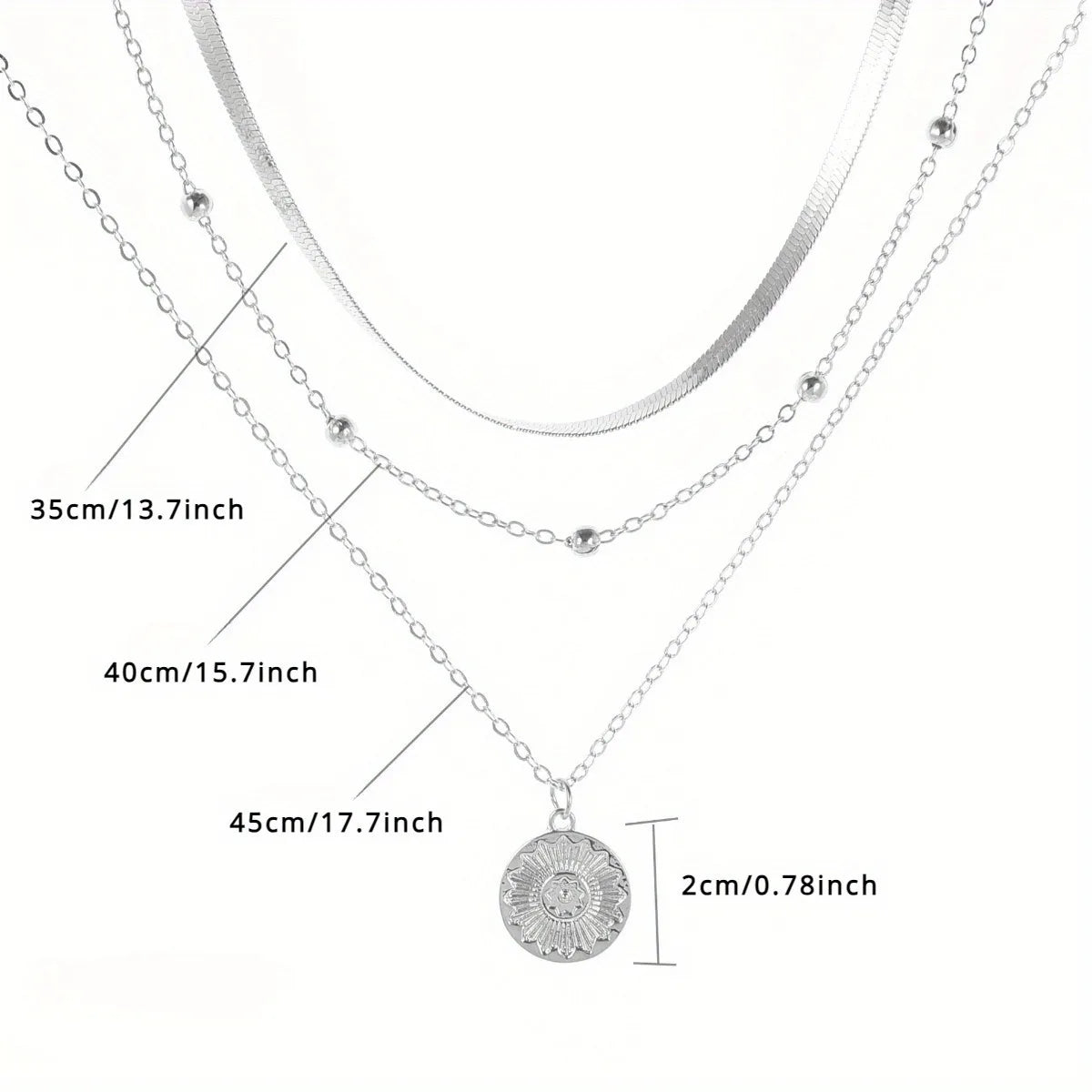 SilverLayer Trio Necklace