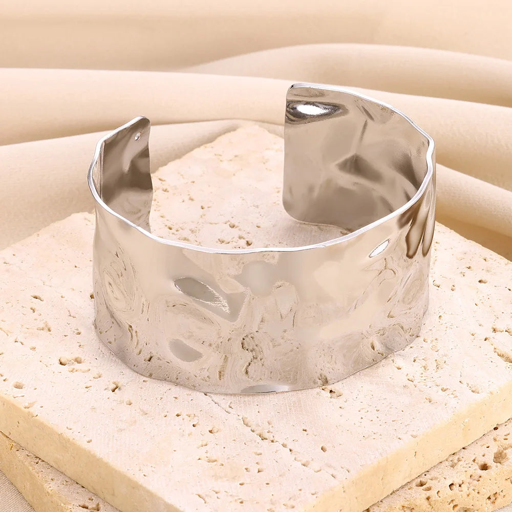 Gold Irregular Cuff Bracelet