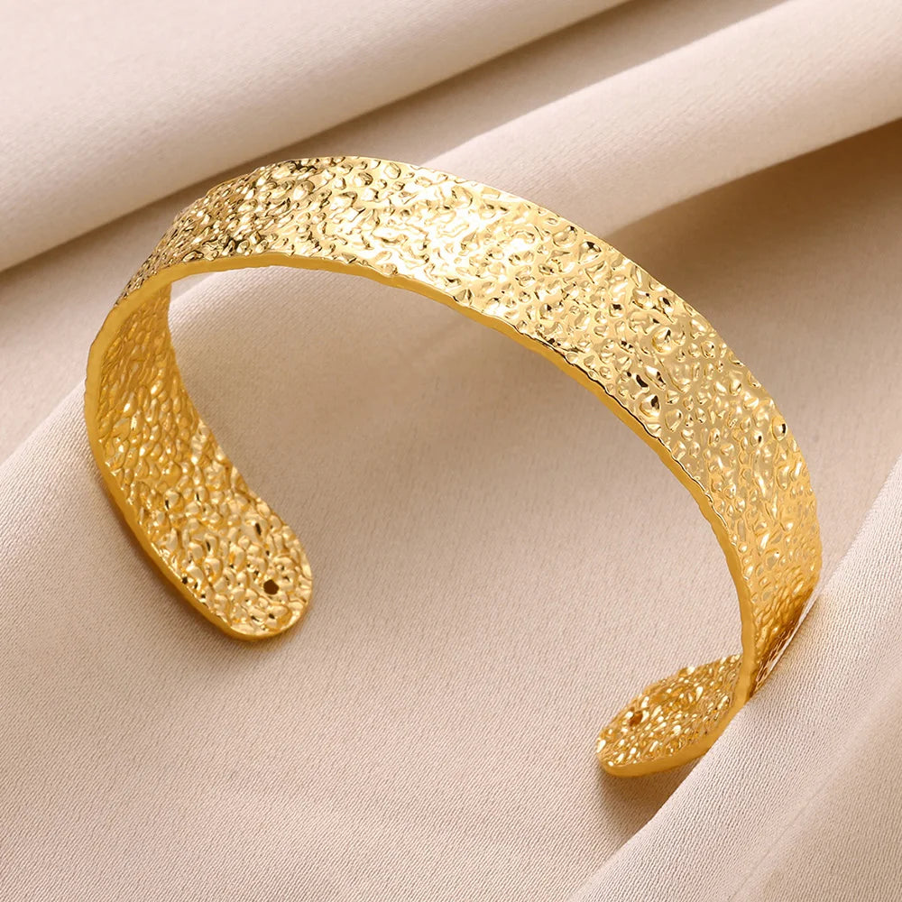 Gold Irregular Cuff Bracelet