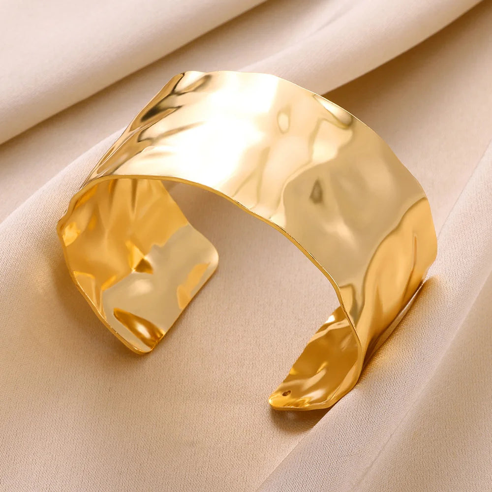Gold Irregular Cuff Bracelet