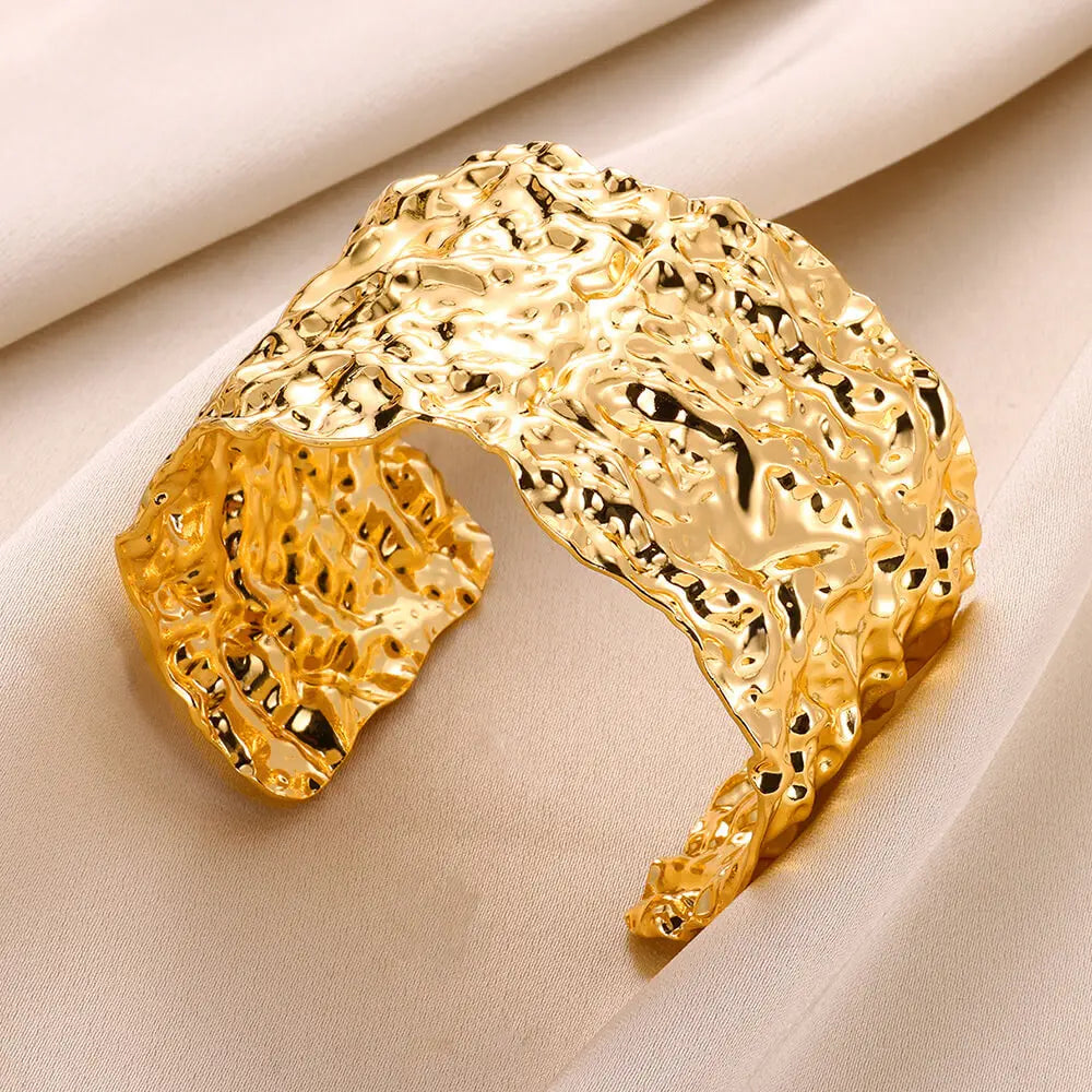 Gold Irregular Cuff Bracelet