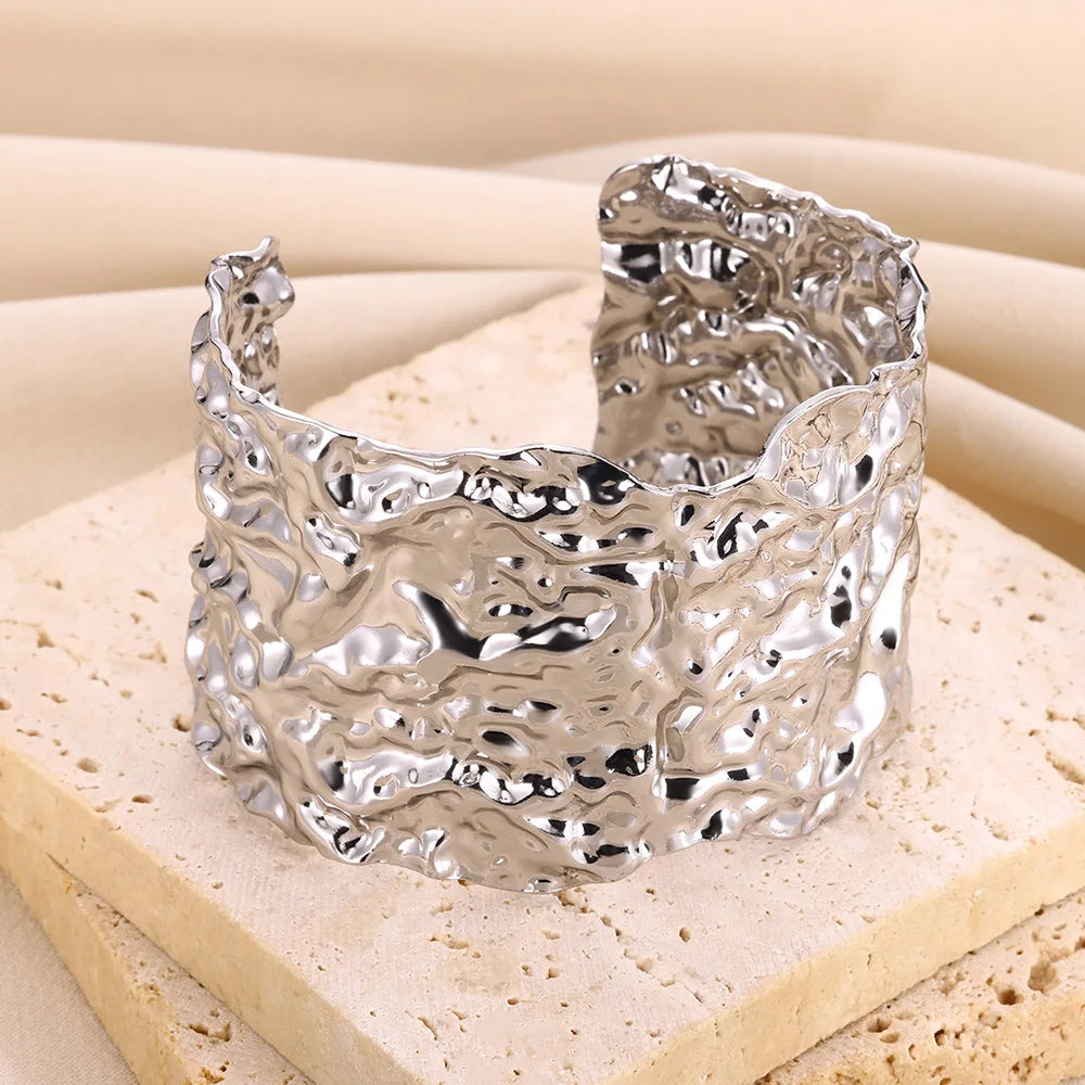 Gold Irregular Cuff Bracelet